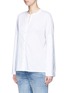 Front View - Click To Enlarge - JAMES PERSE - Dolman sleeve cotton blend poplin shirt