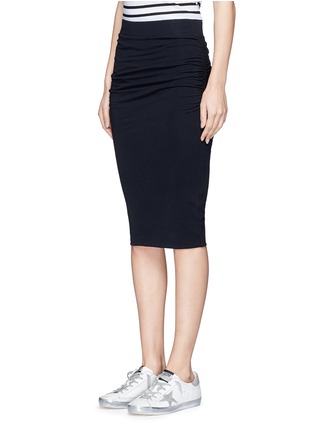 Front View - Click To Enlarge - JAMES PERSE - Ruched side stretch pencil skirt