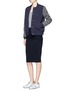 Figure View - Click To Enlarge - JAMES PERSE - Ruched side stretch pencil skirt