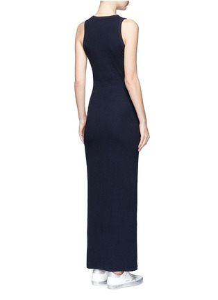 Back View - Click To Enlarge - JAMES PERSE - Kangaroo pocket felted jersey maxi dress