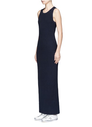 Front View - Click To Enlarge - JAMES PERSE - Kangaroo pocket felted jersey maxi dress