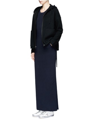 Figure View - Click To Enlarge - JAMES PERSE - Kangaroo pocket felted jersey maxi dress