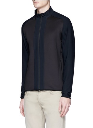 Front View - Click To Enlarge - THEORY - 'Travus' scuba jersey jacket