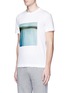 Front View - Click To Enlarge - THEORY - 'Gaskell N' square print cotton T-shirt