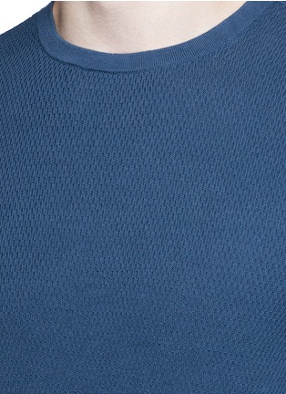 Detail View - Click To Enlarge - THEORY - 'Savaro' cotton waffle knit sweater