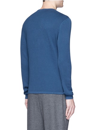 Back View - Click To Enlarge - THEORY - 'Savaro' cotton waffle knit sweater