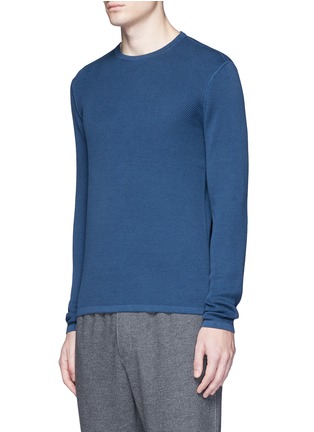 Front View - Click To Enlarge - THEORY - 'Savaro' cotton waffle knit sweater