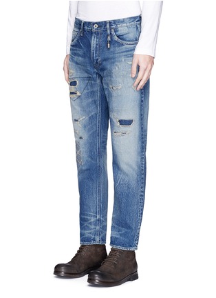 Front View - Click To Enlarge - FDMTL - 'Trace Case Study 27' Sashiko selvedge jeans