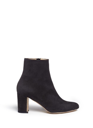 Main View - Click To Enlarge - BIONDA CASTANA - 'Adriana' grid block heel suede ankle boots