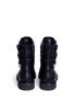 Back View - Click To Enlarge - 73426 - 'Hilary' buckle leather combat boots
