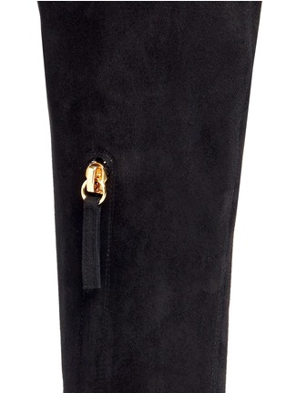 Detail View - Click To Enlarge - 73426 - 'Nicky' metal trim suede thigh high boots