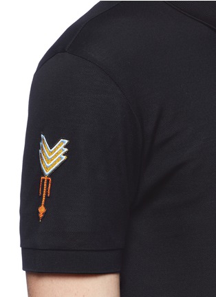 Detail View - Click To Enlarge - LANVIN - Arrow and floral patch polo shirt