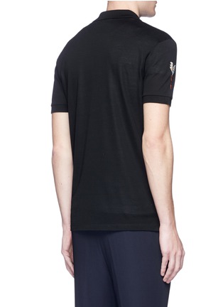 Back View - Click To Enlarge - LANVIN - Arrow and floral patch polo shirt