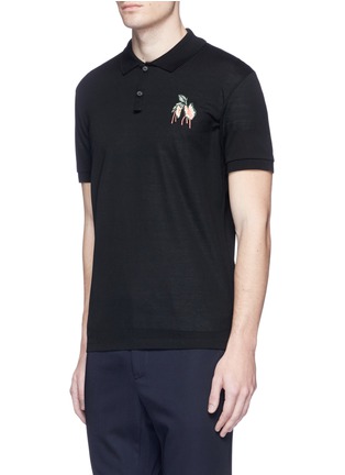 Front View - Click To Enlarge - LANVIN - Arrow and floral patch polo shirt