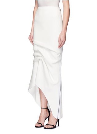 Front View - Click To Enlarge - MATICEVSKI - 'Victorious' pleated asymmetric skirt
