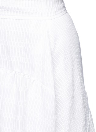 Detail View - Click To Enlarge - MATICEVSKI - 'Virtuous' window pattern cotton blend ruffle skirt
