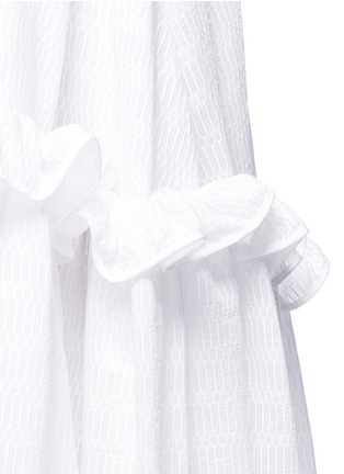Detail View - Click To Enlarge - MATICEVSKI - 'Virtuous' window pattern cotton blend ruffle skirt
