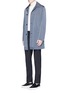 Figure View - Click To Enlarge - THEORY - 'Marlo' straight leg stretch wool pants