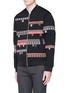 Front View - Click To Enlarge - KENZO - Floral stripe pendant detail bomber jacket