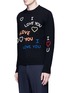 Front View - Click To Enlarge - KENZO - 'I Love U' knit sweater