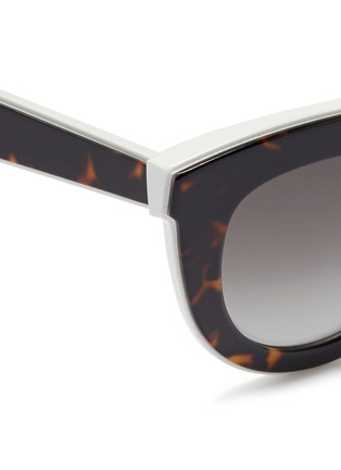 Detail View - Click To Enlarge - VICTORIA BECKHAM - 'Layered Cat' inset tortoiseshell acetate sunglasses