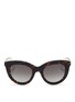 Main View - Click To Enlarge - VICTORIA BECKHAM - 'Layered Cat' inset tortoiseshell acetate sunglasses