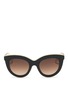 Main View - Click To Enlarge - VICTORIA BECKHAM - 'Layered Cat' inset acetate colourblock sunglasses