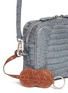 Detail View - Click To Enlarge - CELESTINA BAGS - Roxas' small Caiman crocodile leather shoulder bag