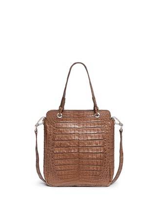 Back View - Click To Enlarge - CELESTINA BAGS - 'Doris' Caiman crocodile leather bag