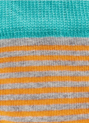 Detail View - Click To Enlarge - HAPPY SOCKS - Colourblock stripe and polka dot kids socks 2-pair pack
