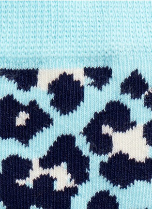 Detail View - Click To Enlarge - HAPPY SOCKS - Leopard and mix pattern kids socks 2-pair pack