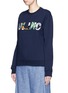 Front View - Click To Enlarge - MSGM - 'Milano' embellished cotton French terry sweatshirt