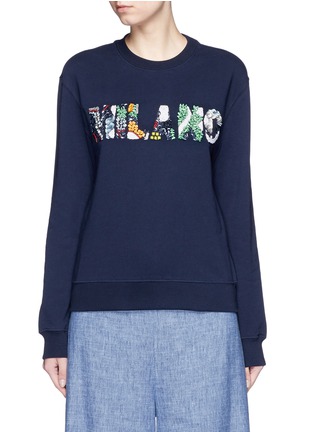 Main View - Click To Enlarge - MSGM - 'Milano' embellished cotton French terry sweatshirt