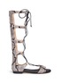 Main View - Click To Enlarge - MICHAEL KORS - 'Sofia' python embossed leather gladiator sandals