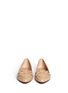Front View - Click To Enlarge - MICHAEL KORS - 'Nancy' logo ribbon leather flats