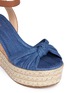 Detail View - Click To Enlarge - MICHAEL KORS - 'Maxwell' denim cork wedge espadrille platform sandals