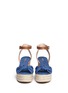 Front View - Click To Enlarge - MICHAEL KORS - 'Maxwell' denim cork wedge espadrille platform sandals