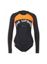 Main View - Click To Enlarge - THE UPSIDE - Logo print colourblock paddle suit