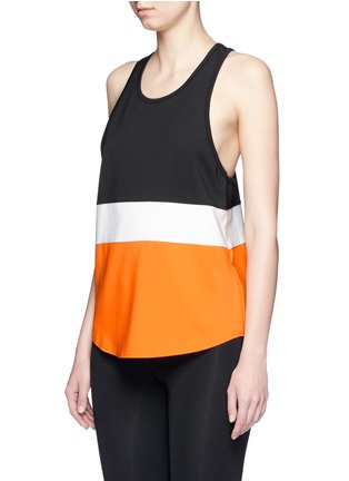 Front View - Click To Enlarge - THE UPSIDE - 'Marley' arrow print colourblock tank top