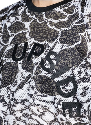 Detail View - Click To Enlarge - THE UPSIDE - 'Durant' safari print mesh T-shirt dress