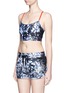 Front View - Click To Enlarge - ALALA - 'The Cut' Palm Shadow print sports bra