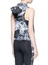 Back View - Click To Enlarge - ALALA - 'Palm Shadow' print hooded run vest