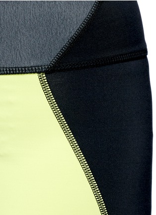 Detail View - Click To Enlarge - ALALA - 'Edge Hot' neon colourblock bike shorts