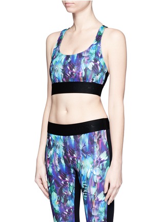 Front View - Click To Enlarge - 72993 - 'Orbit' chrome print sports bra top