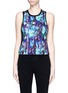 Main View - Click To Enlarge - 72993 - 'Crescent' chrome print cropped top