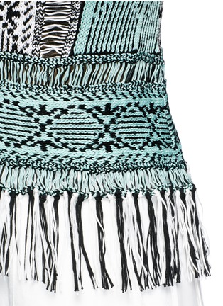Detail View - Click To Enlarge - MAME - Fringe tribal sleeveless knit top