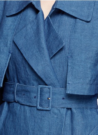 Detail View - Click To Enlarge - MAME - Linen chambray trench coat