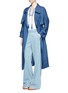 Figure View - Click To Enlarge - MAME - Linen chambray trench coat