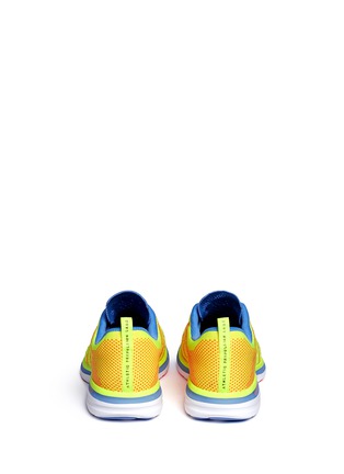 Back View - Click To Enlarge - ATHLETIC PROPULSION LABS - 'TECHLOOM PRO' NEON KNIT SNEAKERS
