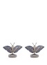 Main View - Click To Enlarge - TATEOSSIAN - 'Mechanimal Butterfly' Swarovski crystal cufflinks